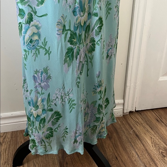 April Cornell Aqua and Lavender Floral Maxi Dress - Picture 6 of 13
